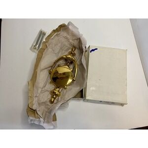 Oval Style Brass Metal Door Knocker Home Decor Gold Color Vintage READ